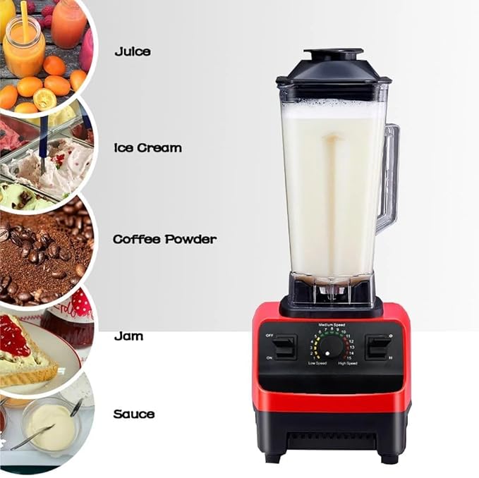 Silver Crust 4500W Heavy Duty Commercial Grade Blender: Multifunctional 2-in-1 Juicer Mixer with 2 Jars SC-1589 | Dishwasher Safe, Stainless Steel Blades | Fruit Processor, Grinder, Smoothie Maker