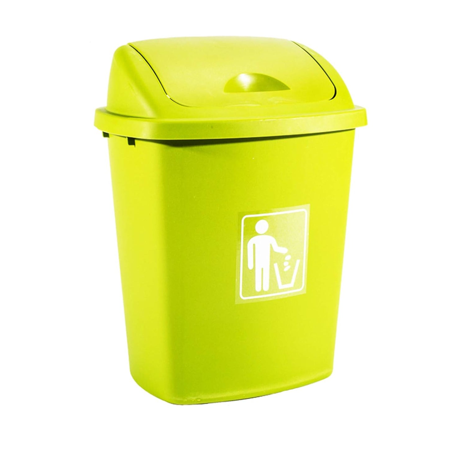 Office Trash Can, Slim Plastic Rubbish Can with Swing Lid