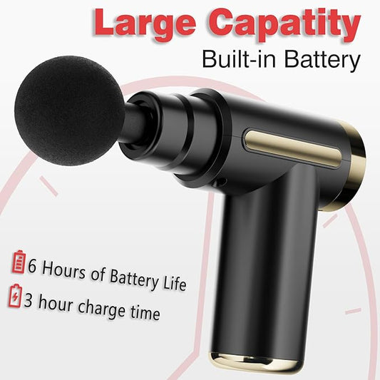 Massage Gun, Quiet Hand Massager, Mini Massage Gun for Neck, Back, Arms, Legs, Shoulders