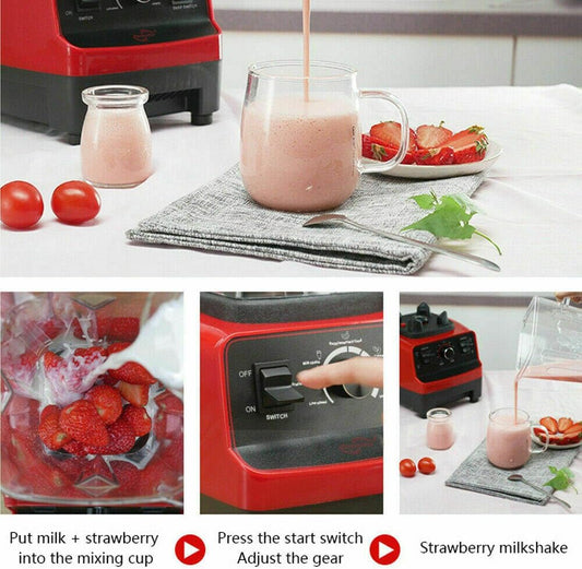 4500W Blender Smoothie Maker,2L Electric Jug Mixer and Grinder,6-Blade Steel Cutting Head,with 1 Jug,for Protein Shake,Smoothies, Fruit,Juice