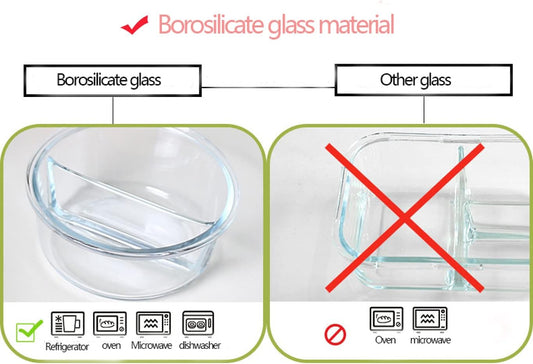 Lunch Box for Kids Adults Work School Glass Food Storage Container
