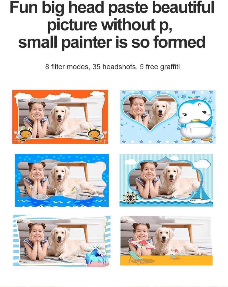 Kids Camera instant print with Cartoon appearance, dual camera