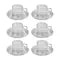 Glass Tea Cups with Saucers