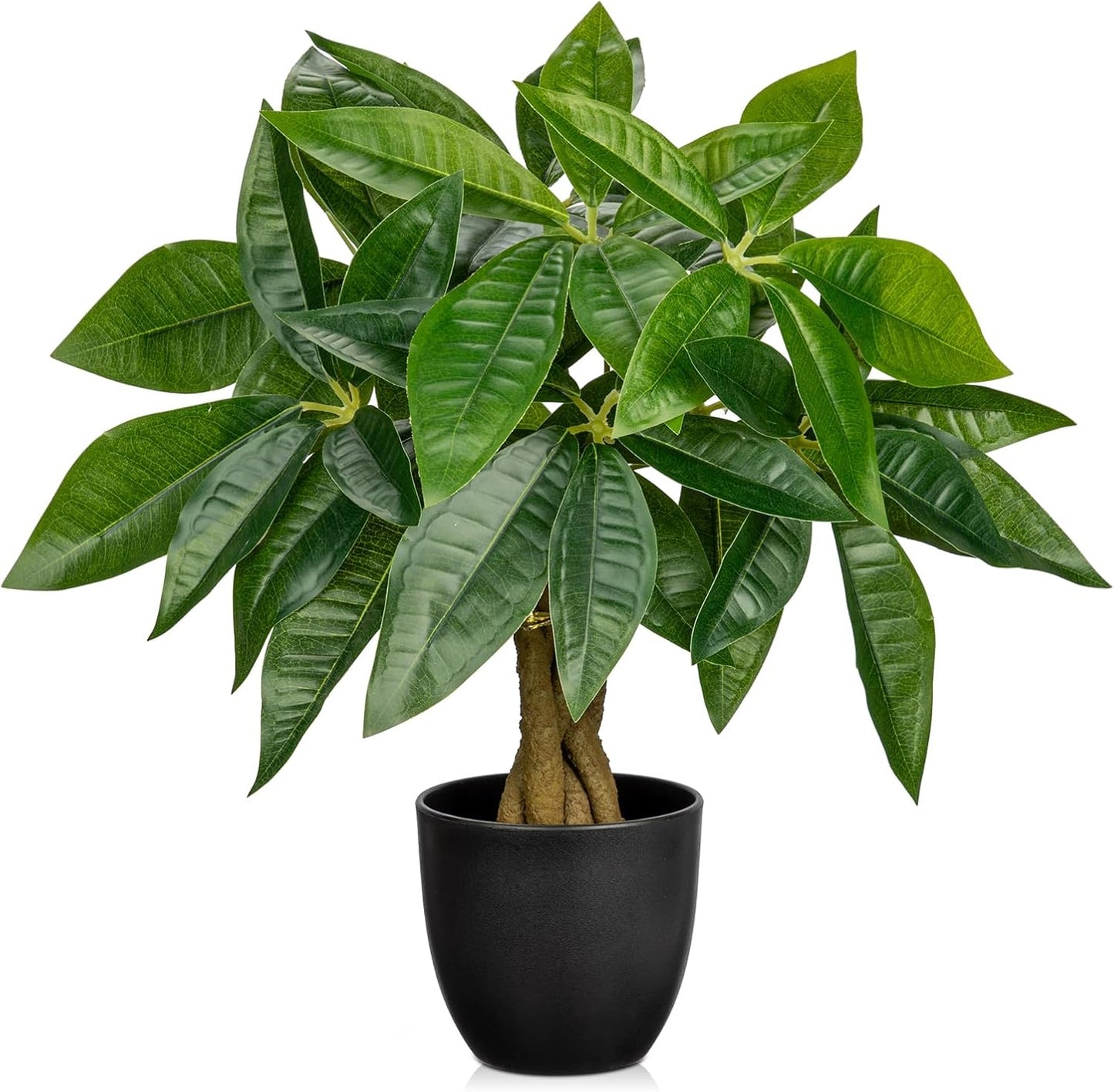 Artificial Plants Indoor Pachira Aquatica Like Real Fake Plants Lucky Chestnut Bonsai Faux Plants in Pot