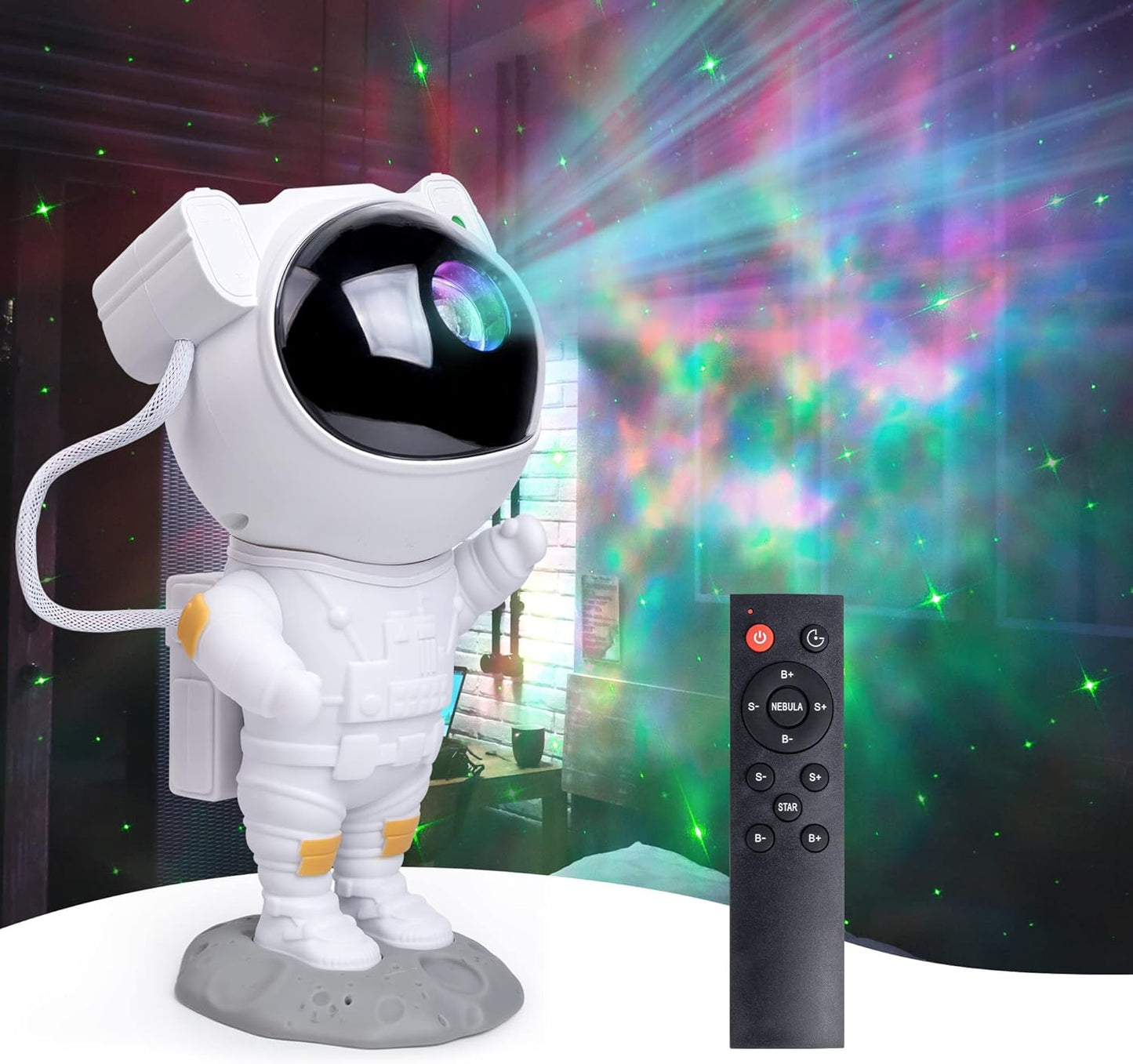 Star Projector Night Light with Timer and Remote Control, 360° Adjustable Astronaut Galaxy Projector Night Light for Kids Adults Bedroom, Gaming Room Decor, Home Theater (Astronaut)