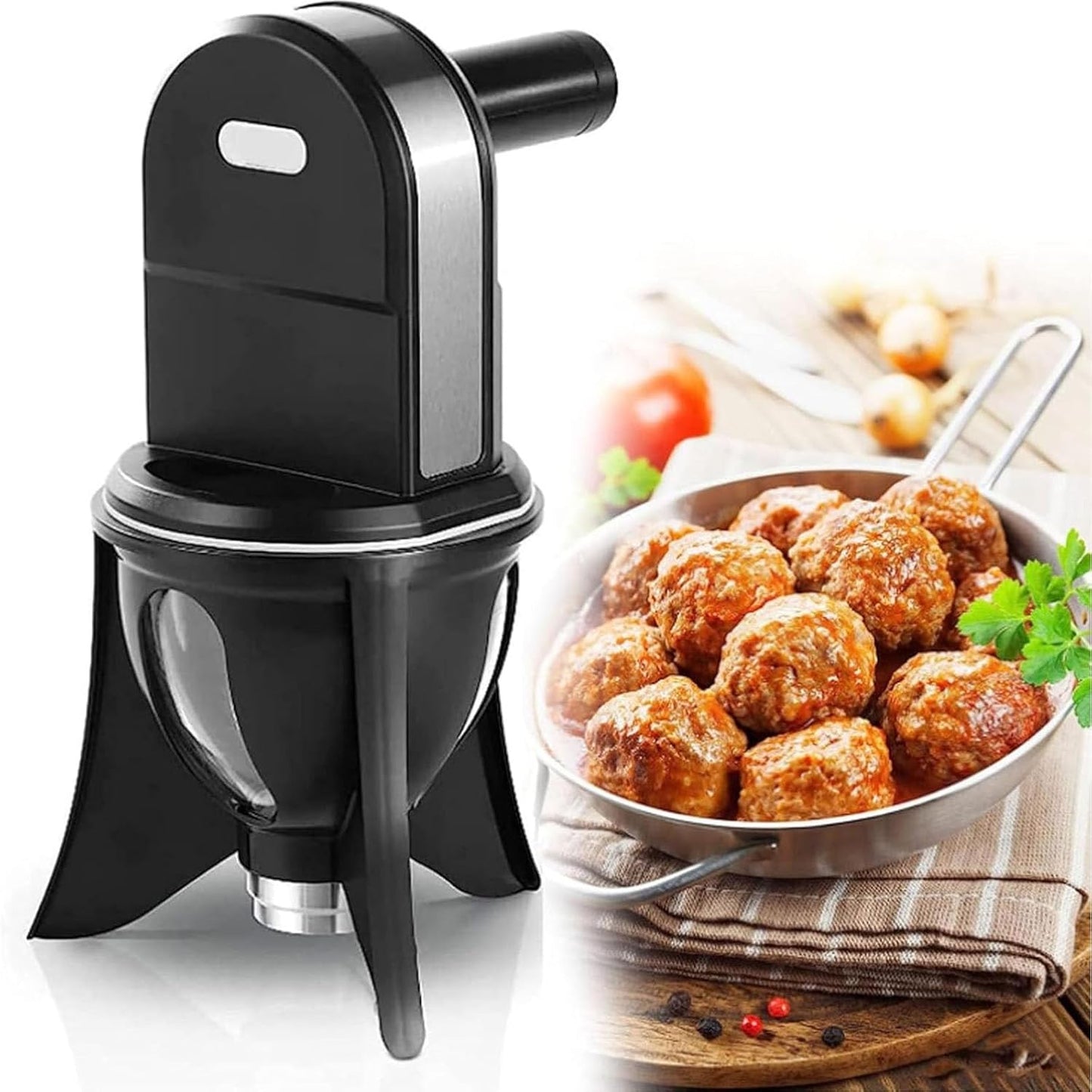 Automatic Meatball Forming Machine, Handheld Electric Meatball Maker with Effortlessly Make Meatballs Lightweight Mini Pork Fish Meatball Making Tool Small Kitchen Tool