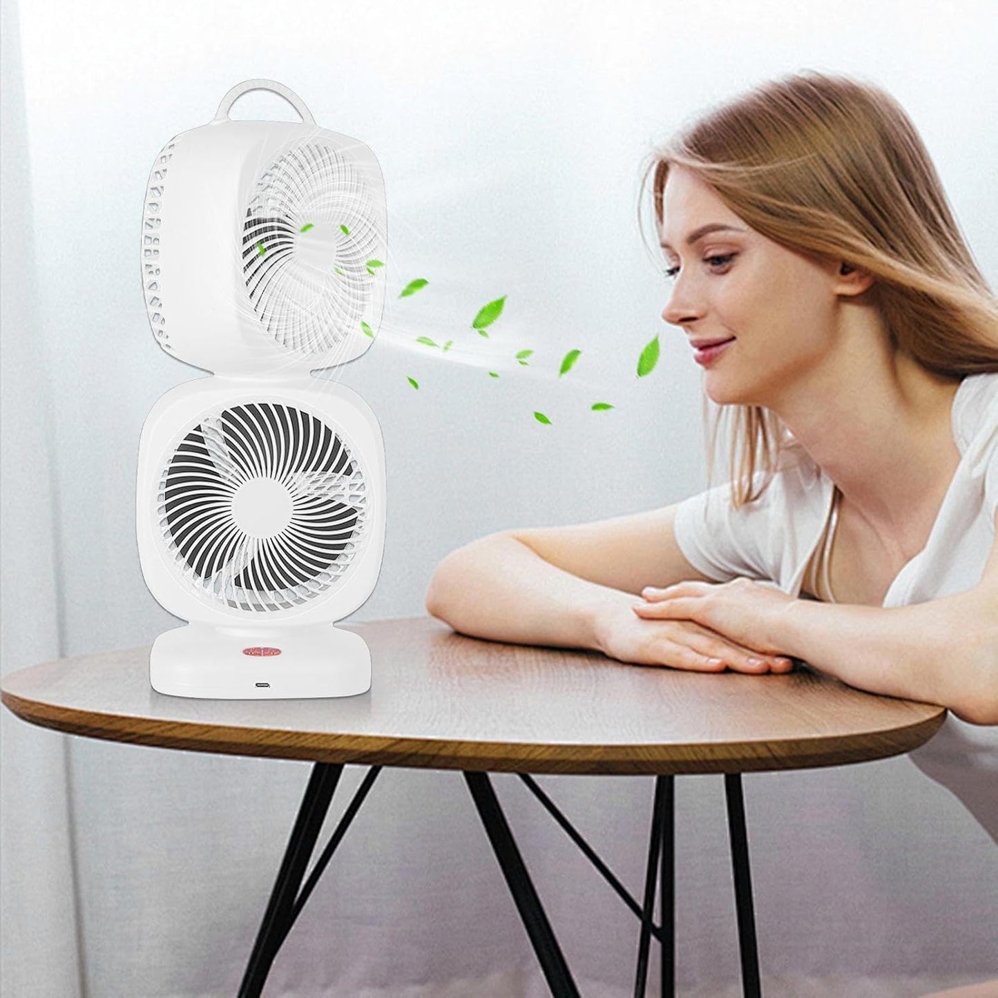 Small Tower Fan | Dual Head Small Table Fan