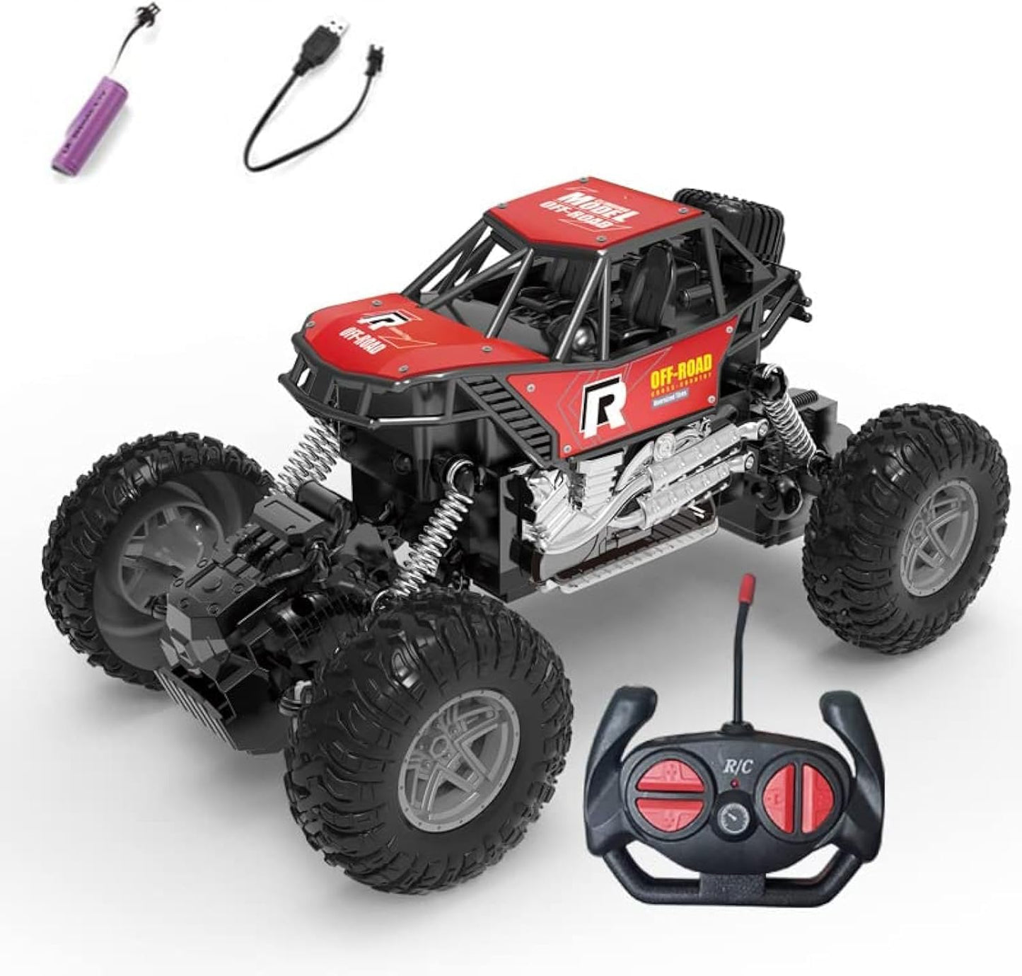  Car Toys Remote Control, Off-road Climbing Car High-speed Drift Racing Toy with Rechargeable Battery,Boys Girls Kids...