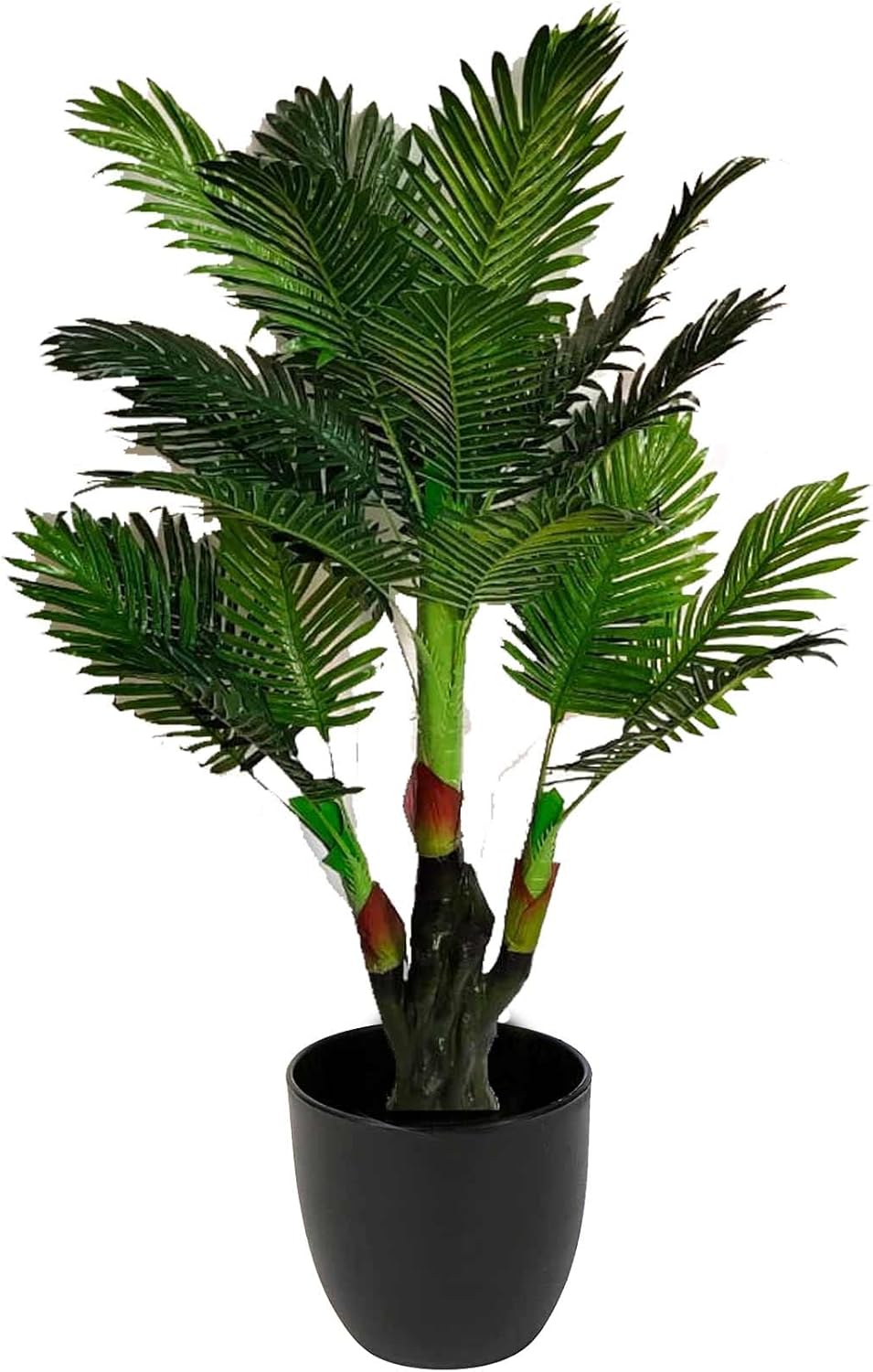 Artificial Palm Tree with Large Silk Green Leaves Fake House Office Plant 4.65-Feet, with No Pot