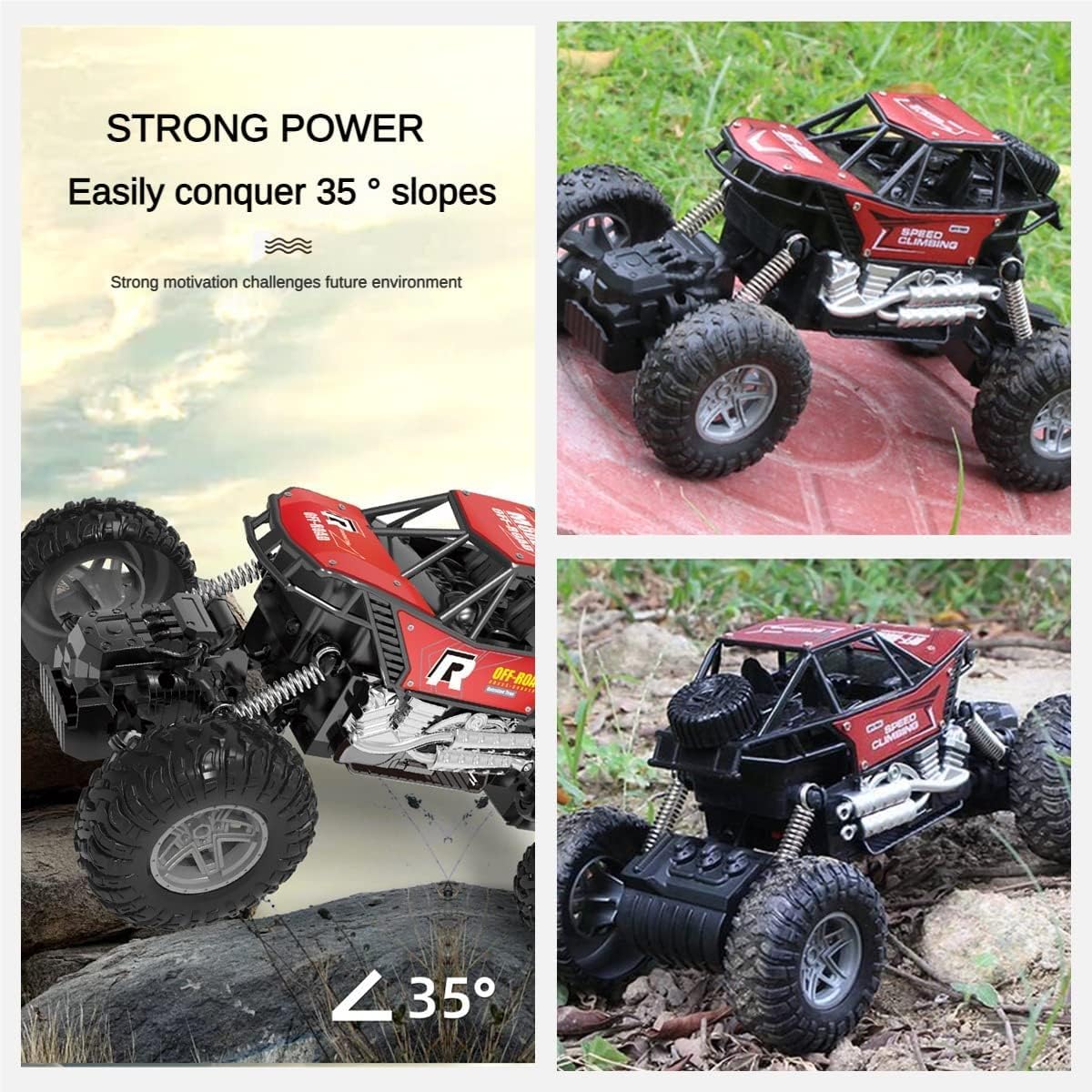  Car Toys Remote Control, Off-road Climbing Car High-speed Drift Racing Toy with Rechargeable Battery,Boys Girls Kids...