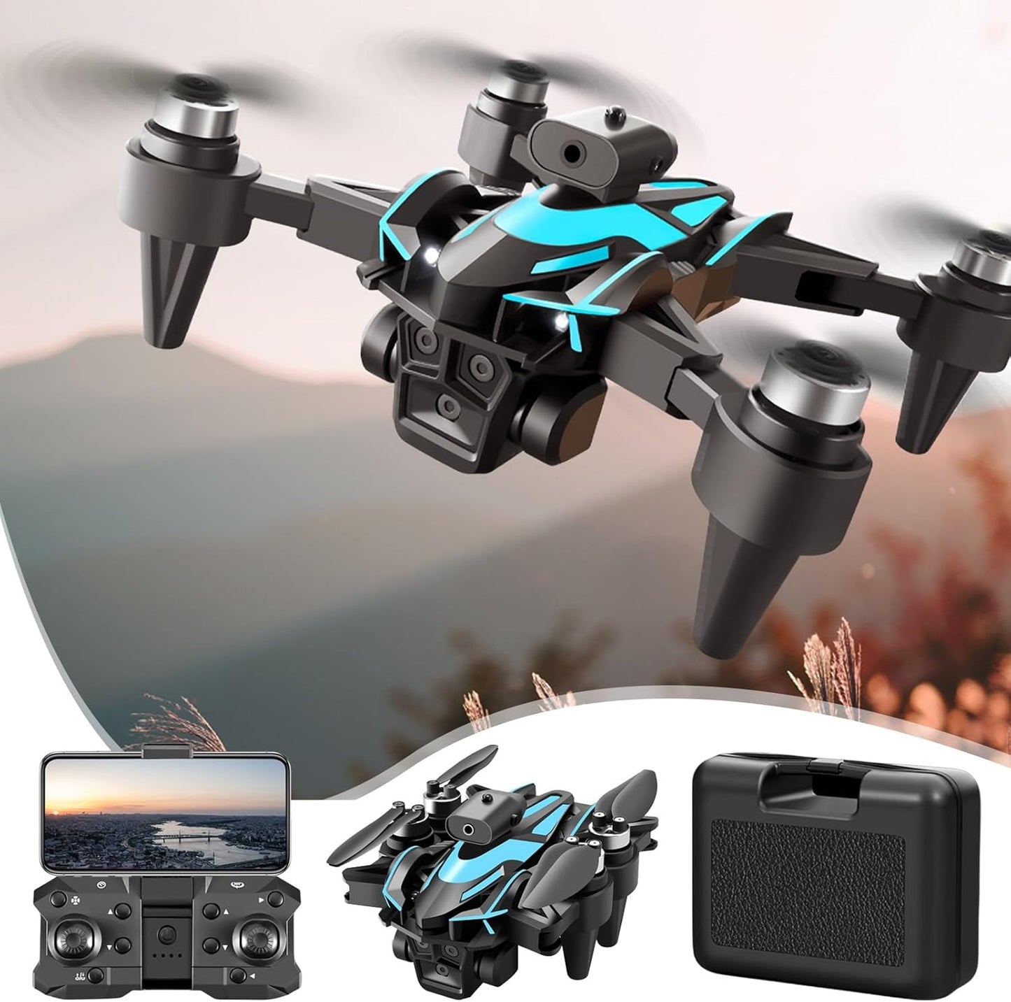 Brushless Motor Drones With 1080P Cameras Wind Resistance Headless Mode Gesture Control FPV Drone For Adults RC Drone For Beginners Quadcopter