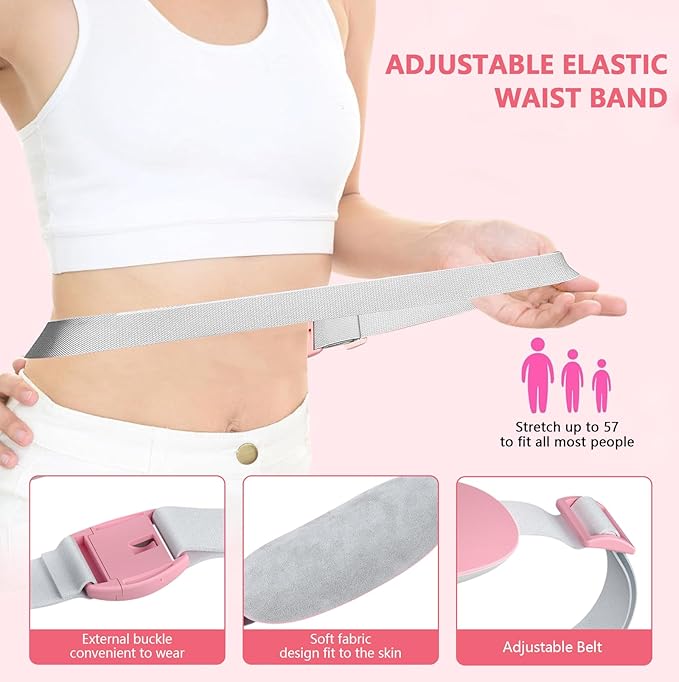 Sika deer Portable Heating Pad for Period Cramps, Electric Waist Belt Device, Menstrual Heating Pad with 5 Heat Levels and 4 Massage Modes for Cramps Relief Gift for Women and Girls