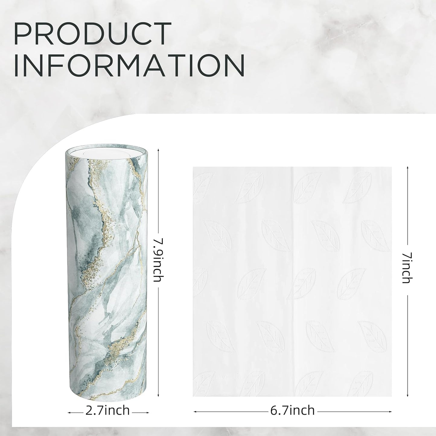 Car Tissue Holder with 3-ply Facial Tissues Bulk, UBTKEY Car Tissues Cylinder, Round Tissue Boxes for Car, Round Tube Car Tissue Box Round Container for Home Office Bathroom