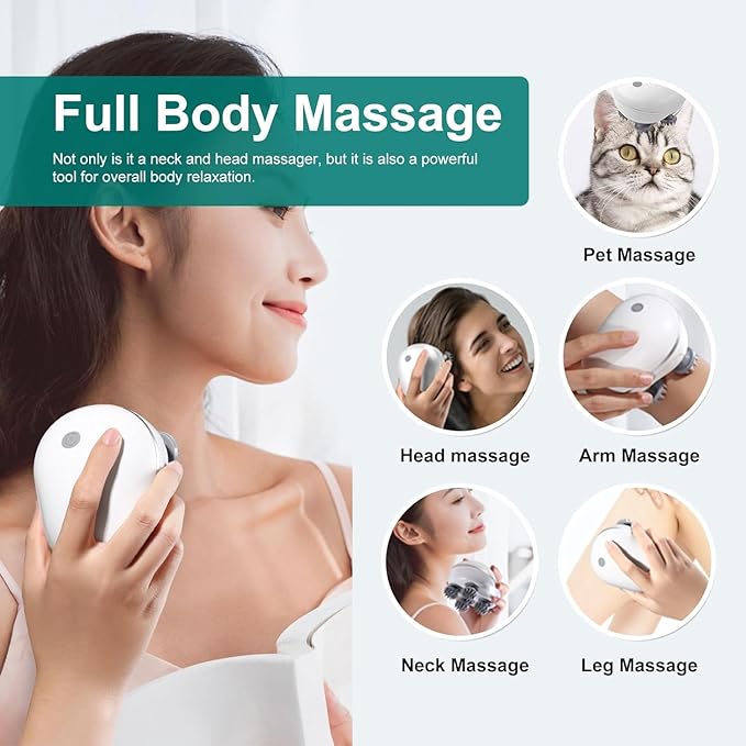 electric Scalp Massager,Head Massager Scalp Stress Relax,Silicone Scalp Massager,Head Massager for Hair Growth,Head Scratcher,Scalp Massager Shampoo Brush,pet Massager,cat,Dog
