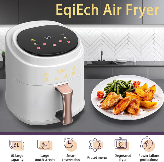 Air Fryer Oven With Touch Control System - Intelligent Hot Air Circulation for Oil-Free Healthy Frying, Grilling, Roasting, Baking