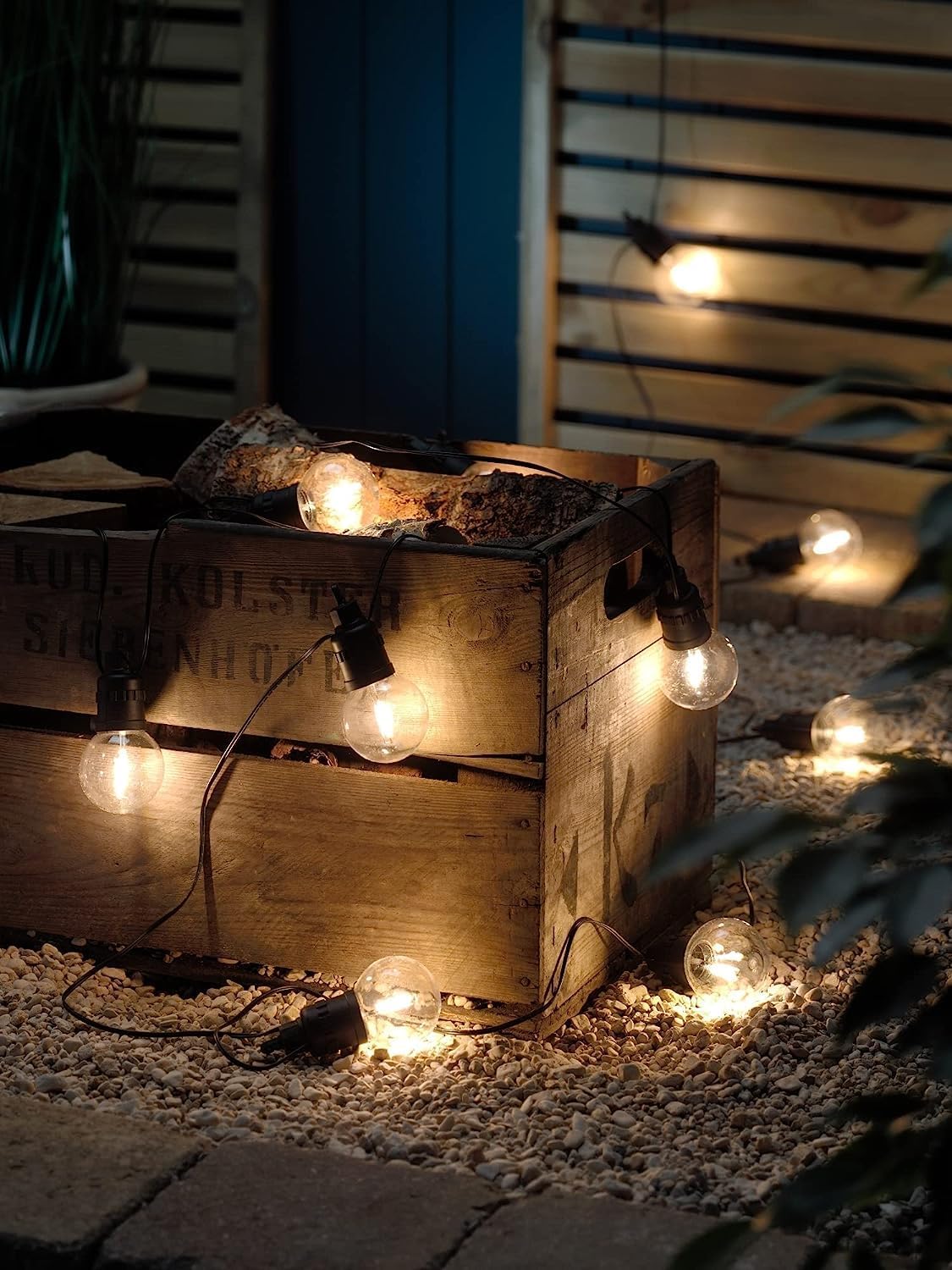 Auraglow Warm White LED Bulb Festoon String Light