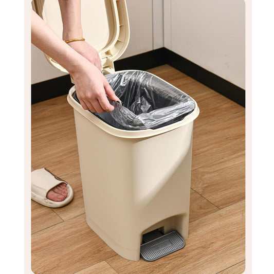Rubbish Bin On Plastic Trash Garbage Can Streamline Plastic Black Kitchen Bin Waste Bin
