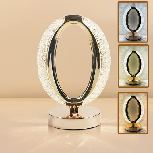 Touch Control Crystal Table Desk Lamp- 3-Way Dimmable Light