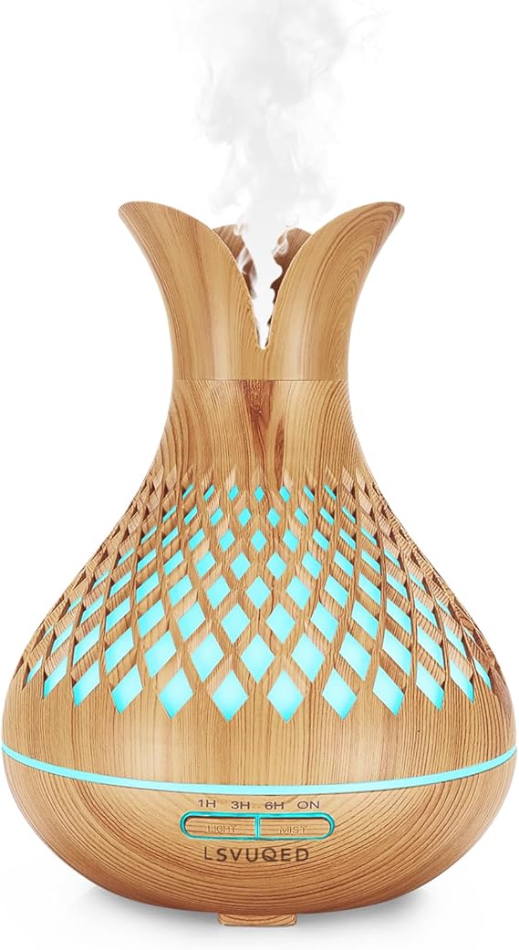 Smart Diffuser, 500ml Essential Oil Diffuser with Remote Control, 2 in 1 Ultrasonic Aromatherapy Machine Oil Humidifier,With Timer and Automatic Shut-off Switch