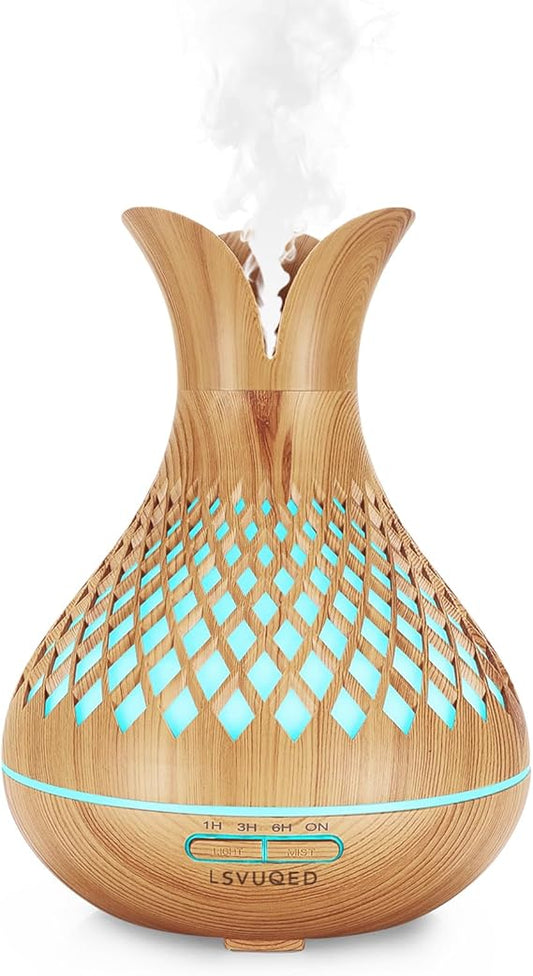Smart Diffuser, 500ml Essential Oil Diffuser with Remote Control, 2 in 1 Ultrasonic Aromatherapy Machine Oil Humidifier,With Timer and Automatic Shut-off Switch