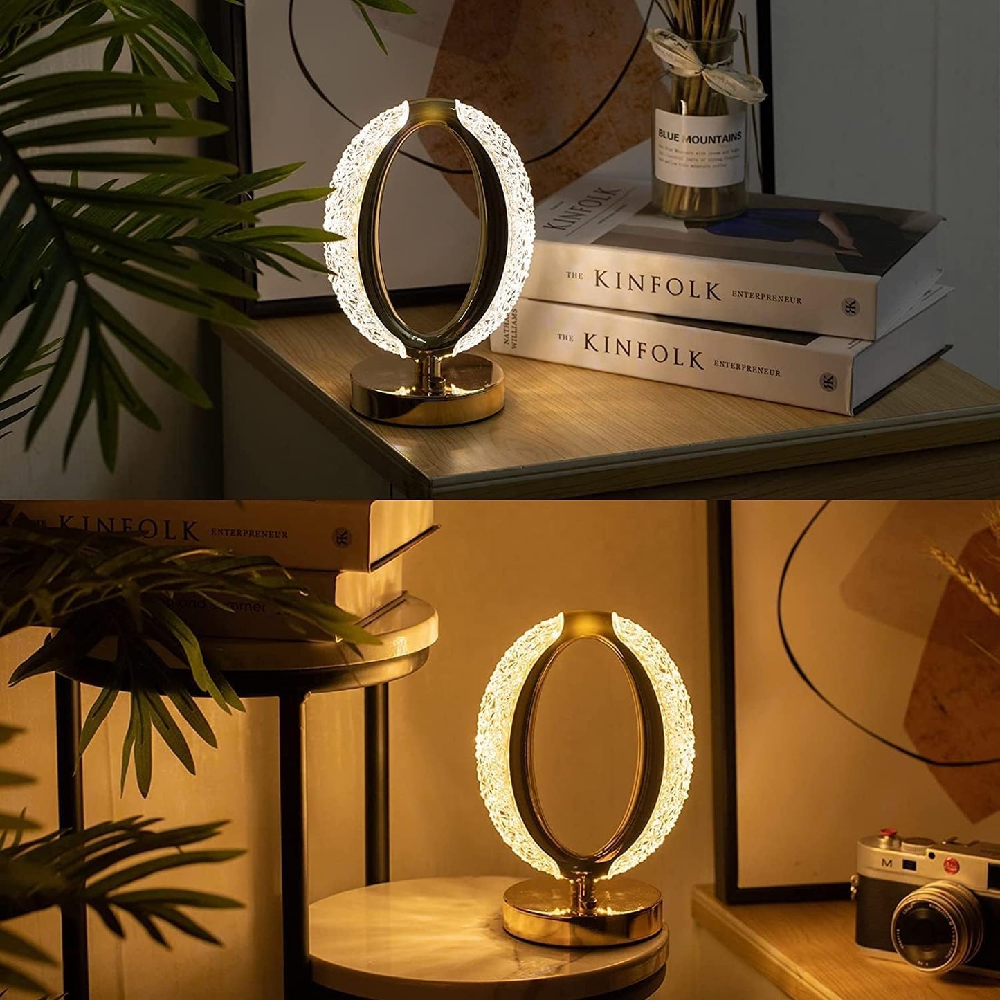 Touch Control Crystal Table Desk Lamp- 3-Way Dimmable Light