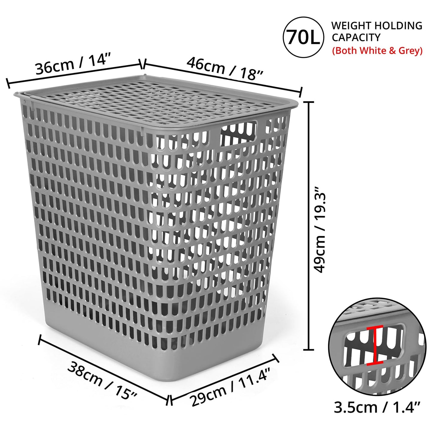 ABOUT SPACE Laundry Basket for Clothes