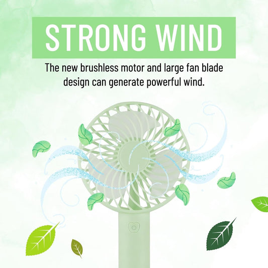 Mini Handheld Fan, Battery Operated Small Personal Portable Fan,Speed Adjustable USB Rechargeable Fan, Powerful Fan for Women Men Indoor Outdoor Travelling
