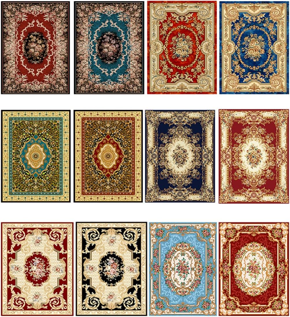 Persian Carpet Rug, Flower Pattern, Rug, Fade Resistant, Stain Resistant, Anti-Slip