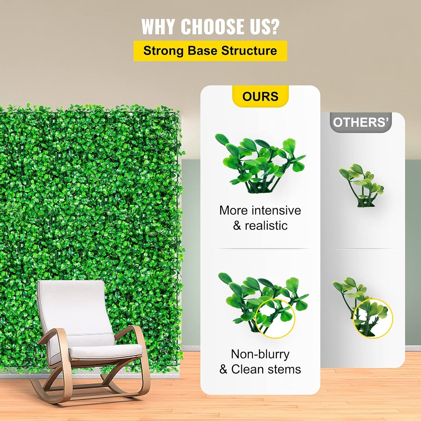 Artificial Boxwood Panels,Boxwood Hedge Wall Panels,Artificial Grass Backdrop Wall 1.6",Privacy Hedge Screen UV Protected for Outdoor Indoor Garden Fence Backyard