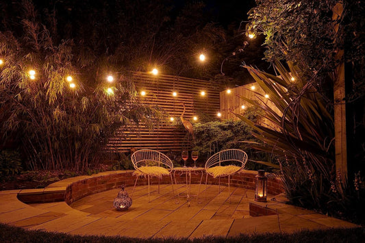 Auraglow Warm White LED Bulb Festoon String Light