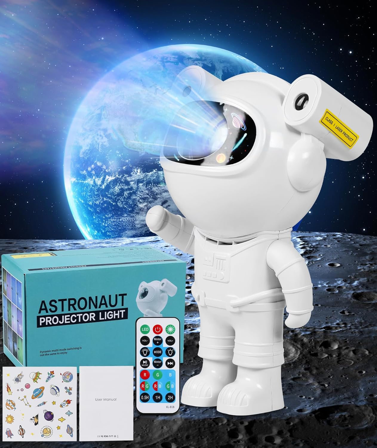 Astronaut Galaxy Projector with Blutooth Speaker, Astronaut Light Projector with Timer