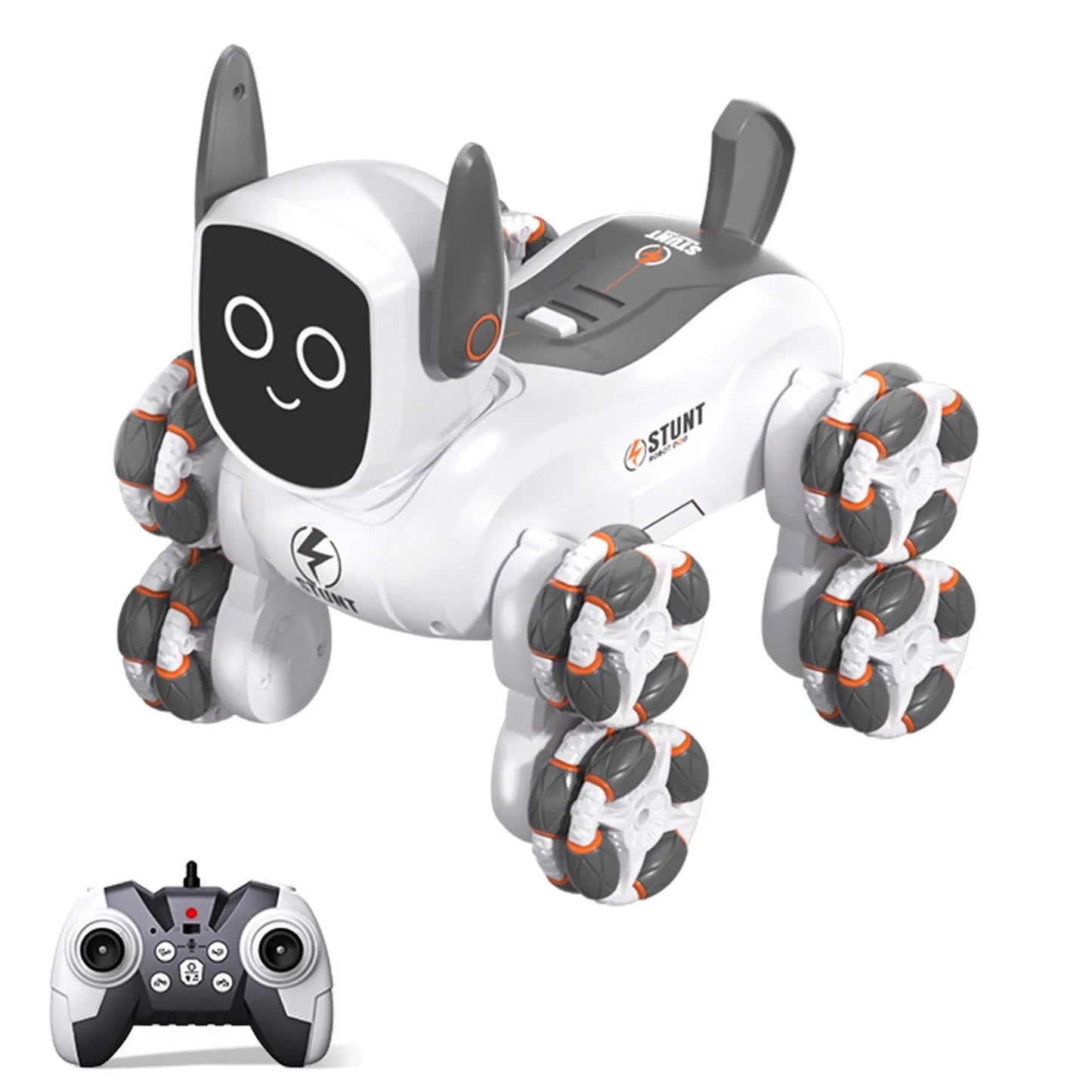 Remote Remote Control Robot, Interactive Intelligent Robotic Pet For Kids 8 And Up, Stunt Toy With Music, LED Eye And Ear Lights, Holiday Gifts For Girls Boys