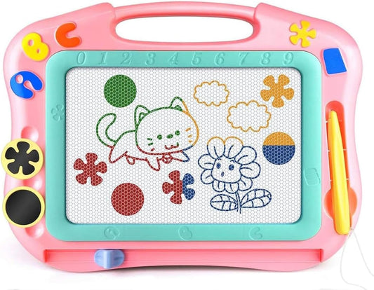 BBAUER Magnetic Drawing Board Kids Magnet Drawing Board Travel Size Toddler Toys Sketch Writing Colorful Erasable Sketching Pad
