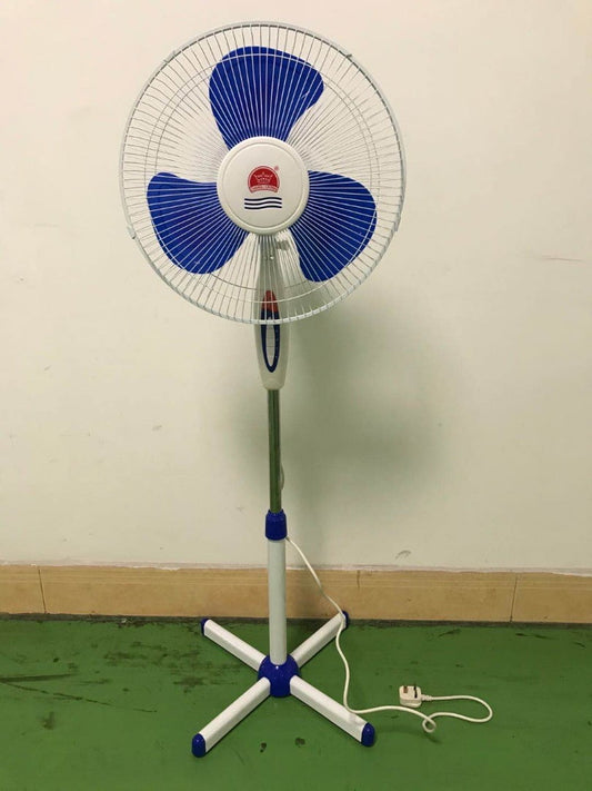 ADH Electric Stand Fan – Energy Saving With Variable Speed – White, Blue