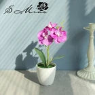 Artificial Flowers Arrangement Orchid Plants Bonsai DIY Home Decoration in a Pot