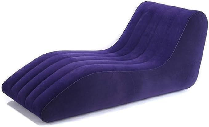 Inflatable S-Type Recliner Sofa, Portable Folding Lounge Chair with Foot Pump