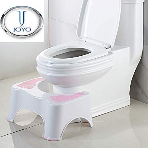 Anti-Skid Pottystool (White), Promotes Squatting Like The Indian Style, w/Angular Leg Position On Western Pot, for Kids & Adults
