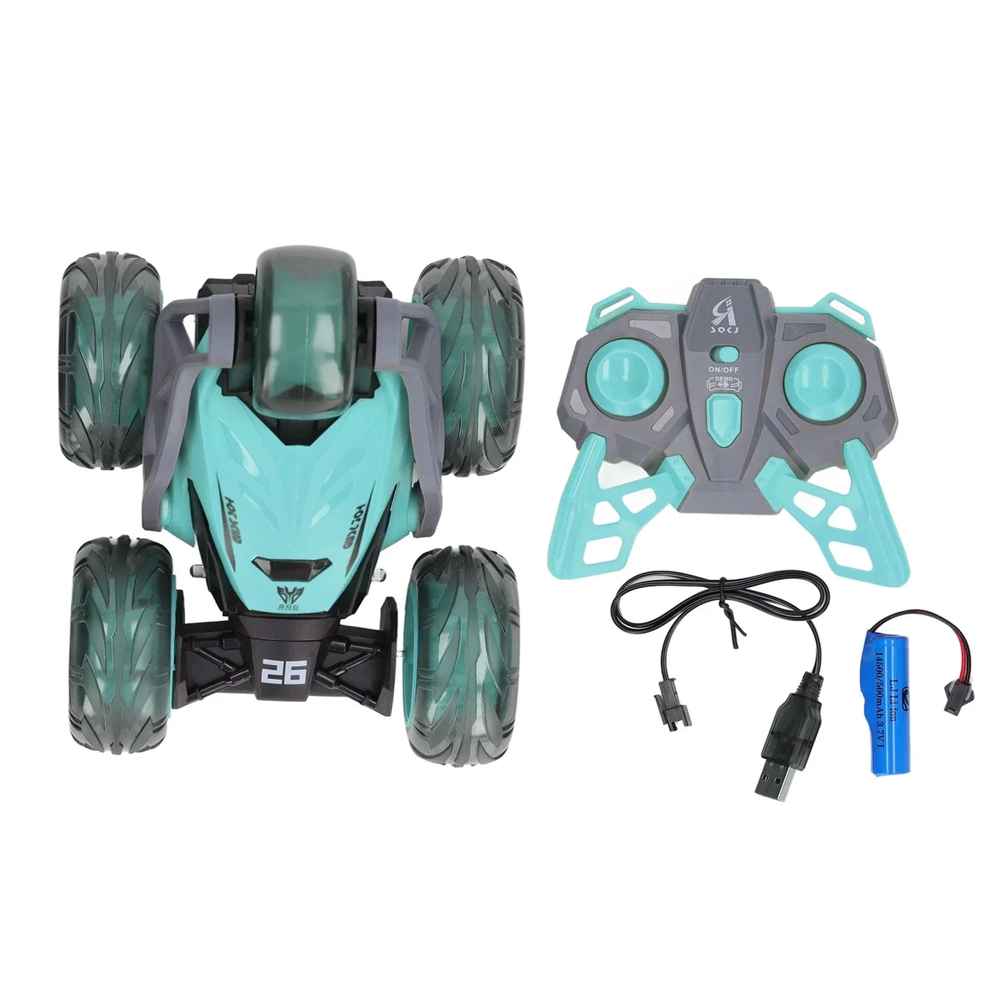 5 Wheel Stunt Car Toy 2.4G Remote Control 360 Degree Rotating Flip RC Car for Children