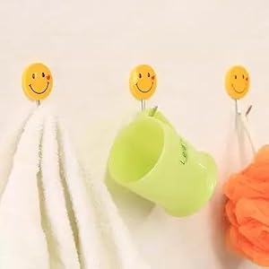 Hook Wall Sticky Hanger Emoji Hook Heavy Duty Self Adhesive Hook 3 (Pack of 3)