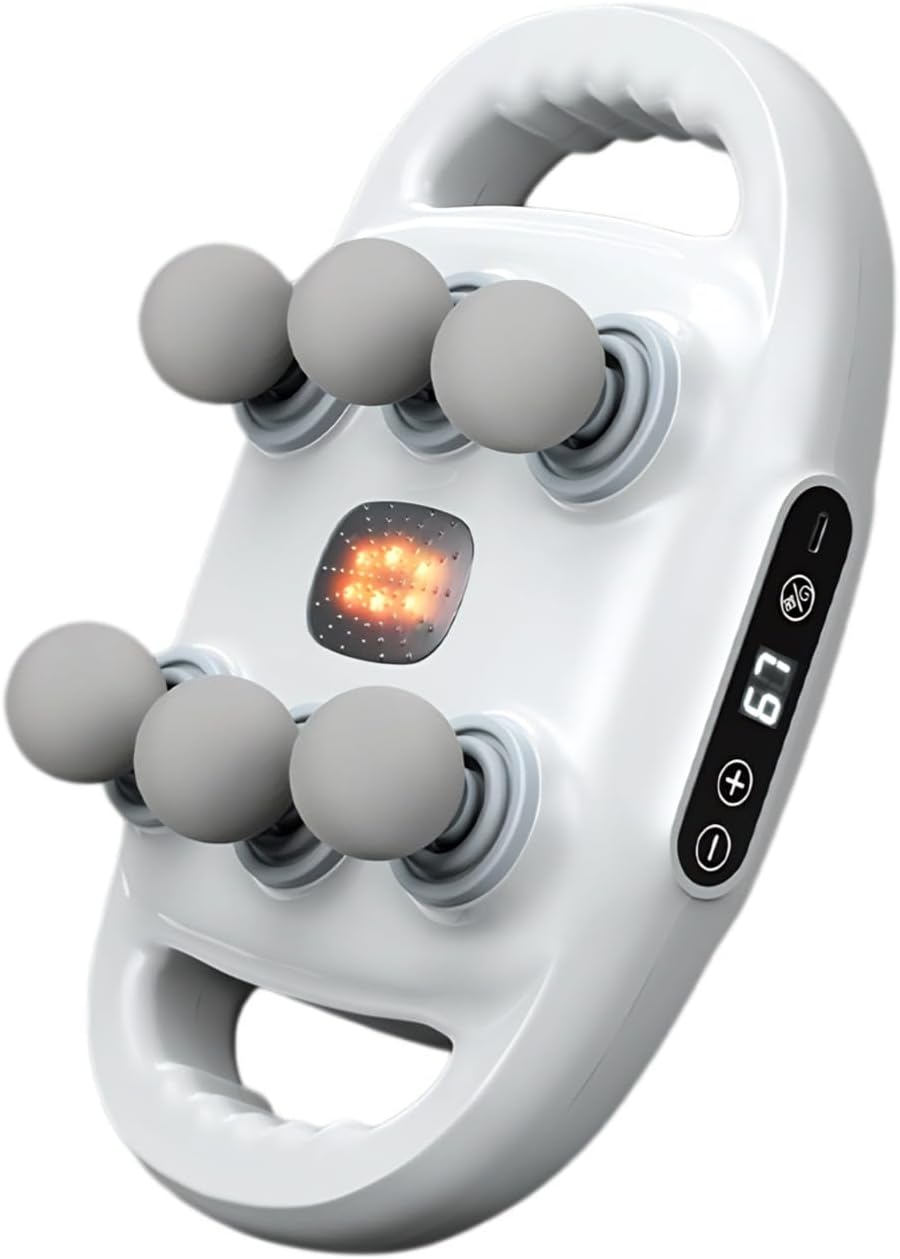 6 Head Massage Gun Deep Tissue, Percussion Massager Gun with 9 Levels & 9 Modes, Electric Massager Tool for Back, Neck, Leg, Full Body Muscle Pain Relief