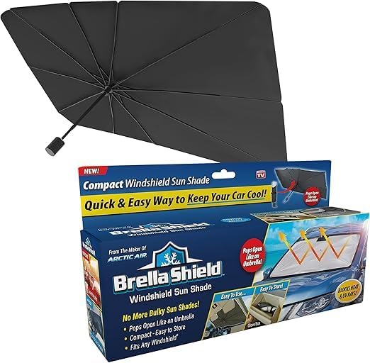 PEETTA Windshield Sun Shade, Compact Folding Design, Easy to Store,One-Size (31x57"), As Seen on TV