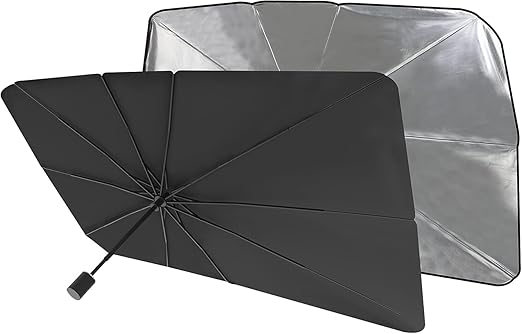 PEETTA Windshield Sun Shade, Compact Folding Design, Easy to Store,One-Size (31x57"), As Seen on TV