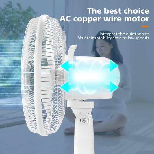 Versatile Solar-Powered Fan: Night Light, Music, Exhaust. Ideal for Outdoor Travel Camping in blue
