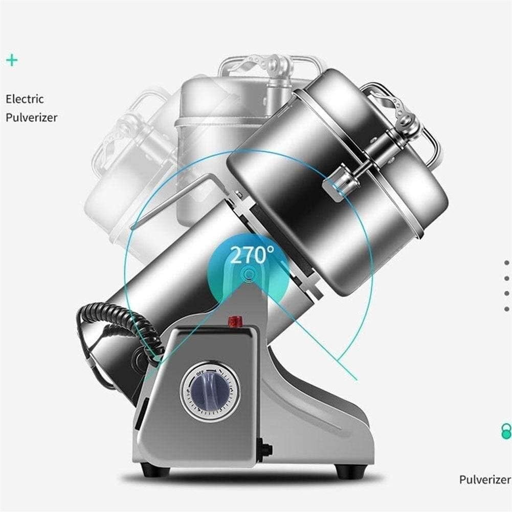 Grain Mills Commercial Electric Grain Grinder Mill Spice Grinder Grain Powder Grinder Grinding Machine Chinese Medicine Spice Herb Grinder Flour Mill Pulverizer CE Approved (Color : Red)