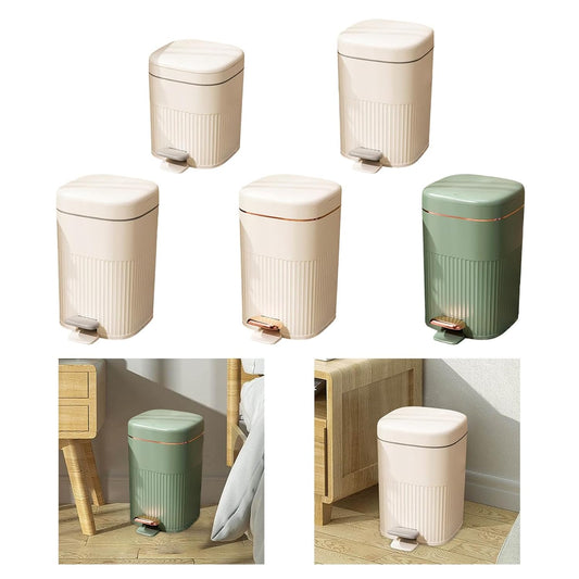 Step Trash Can Paper Basket Simple Pedal Bin for Garage Sunroom Laundry Room