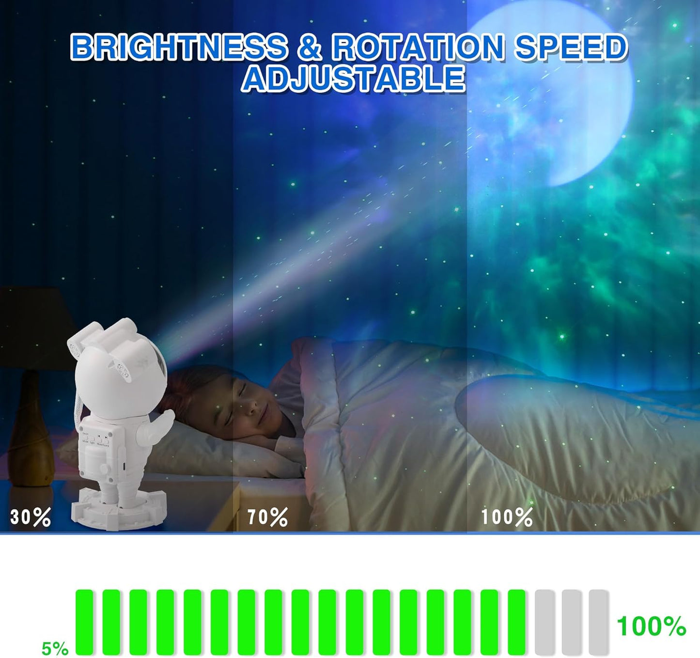 Star Night Light Projector, Music Bluetooth Speaker