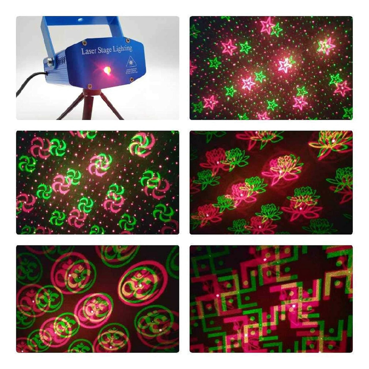 Latest Laser Mini Disco Light Projector Stage Lighting Sound Activated Laser Light for Party
