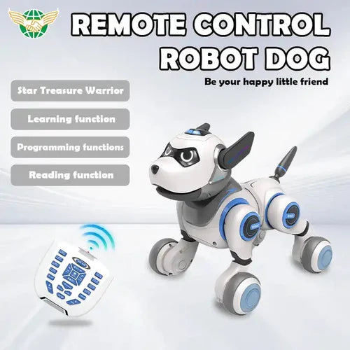 Remote C Kids, Programmable Smart Interactive Stunt Robot Dog with Touch Function Singing Dancing Walking Smart RC Robot Dog Toy Gift for Boy Girl 3 4 5 6 7 8+ Year Old（Blue