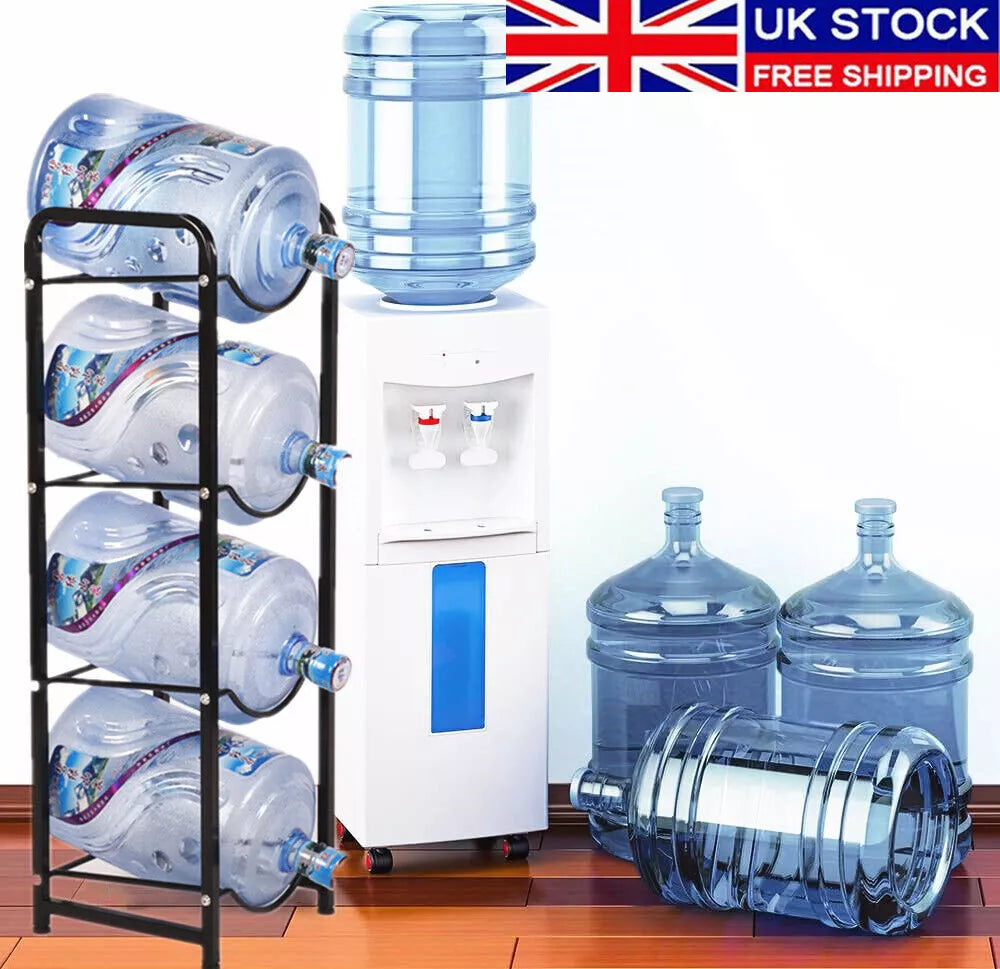 4-Tier Water Cooler Jug Rack for 4 Bottles 5 Gallon Water Bottle Storage Rack