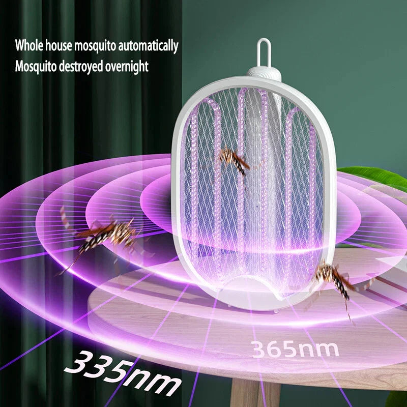 Foldable Rechargeable Electric Mosquito Fly Killer - Swatter Trap USB